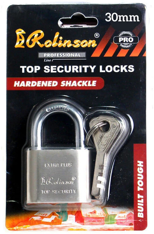 Shyam Sarowar Rolinson Lock 30mm | Top Security Heavy Weight Pack of 1_59 Padlock(Silver)