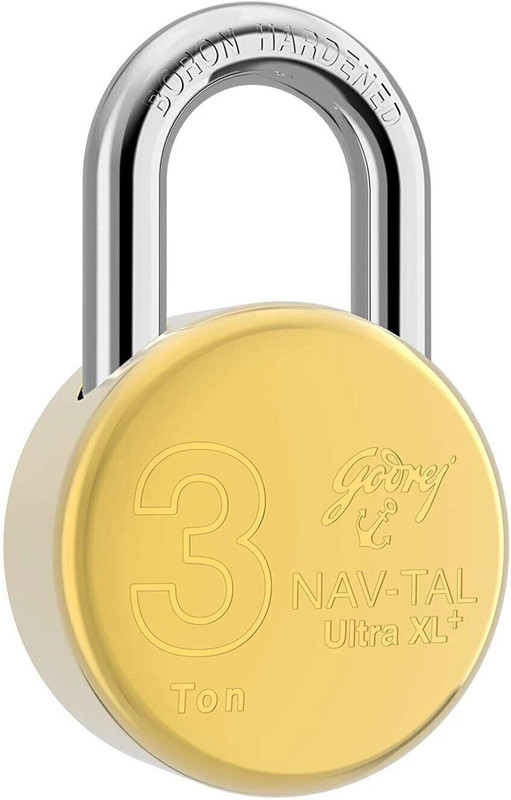 Godrej Locks Nav-tal Ultra XL+ (3 tons) Padlock(Gold)