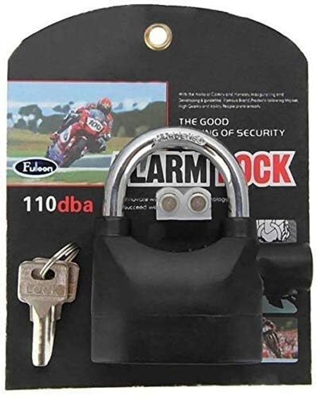 MELZRON Motion Sensor Anti Theft Alarm Lock Security with Keys Bike Siren Alarm Padlock Anti Theft Alarm Lock(Black)