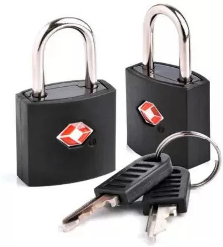 SHUANG YOU TSA Suitcase Padlock Safety Lock 2pc Lock(Black)