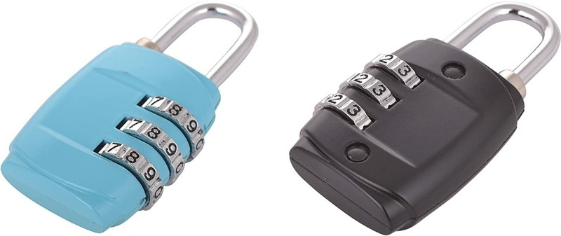 PuthaK 2 Padlocks of three Digit Combination Lock Combination Lock(Multicolor)