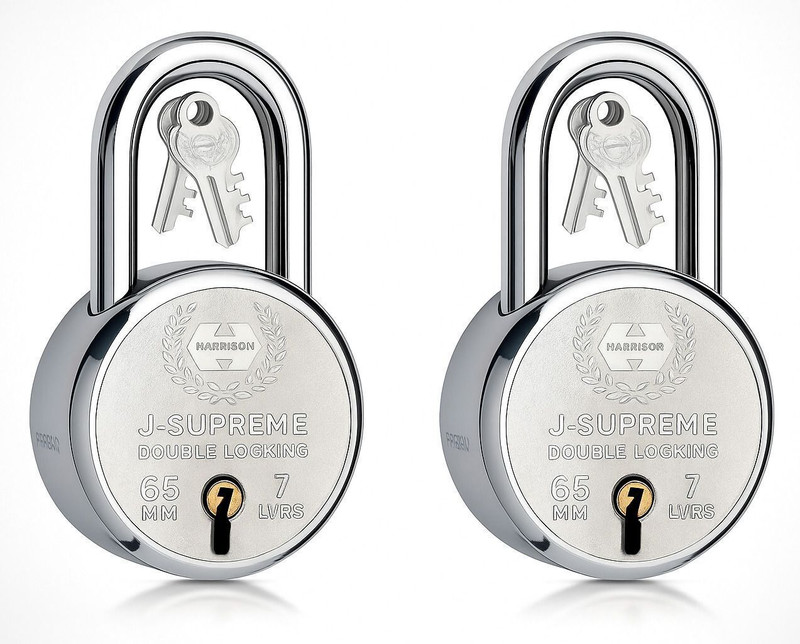HARRISON Steel Chrome, Glossy Smart Lock(Silver)