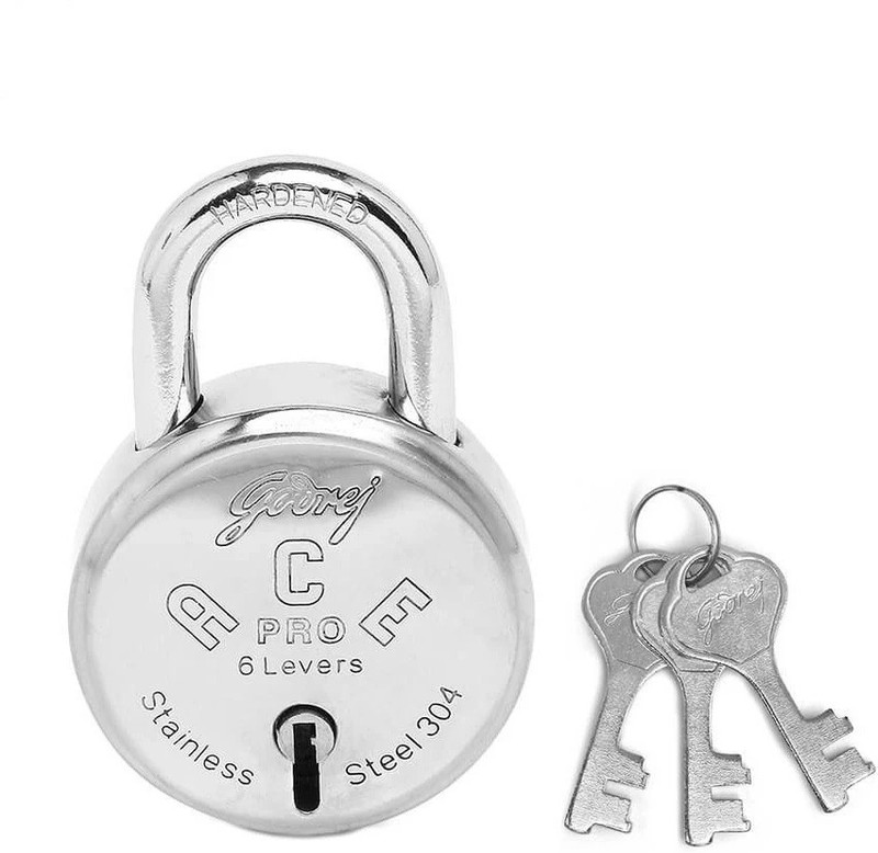 Godrej Locks Padlock with 6 levers Padlock(Silver)