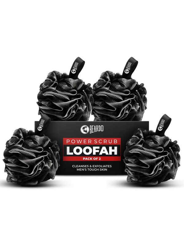 BEARDO Loofah(Pack of 4, Black)