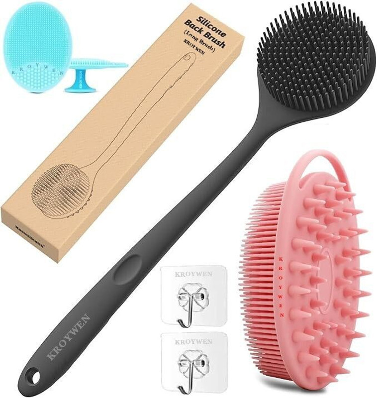 kroywen Loofah(Pack of 5, Blue, Pink, Black)