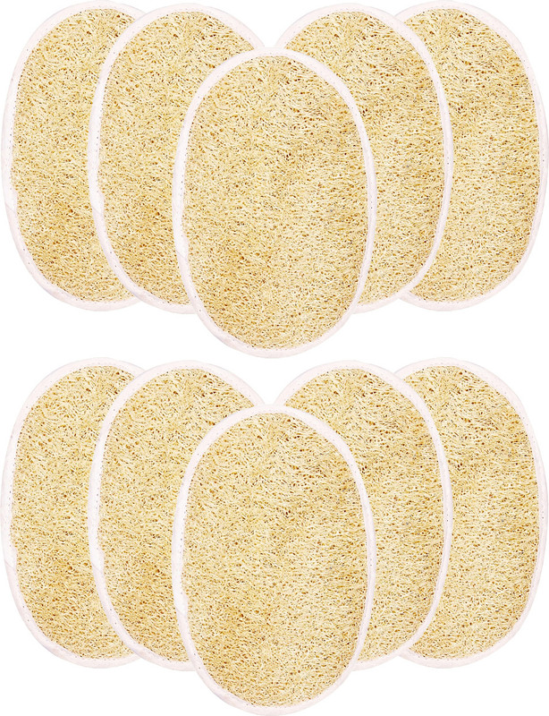 Grow Basket Natural Loofah Oval Bathing Organic Sun Dried Luffa for Scrubbing | Body Sponge