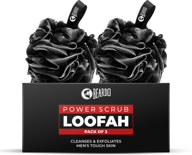 BEARDO Loofah(Pack of 2, Black)