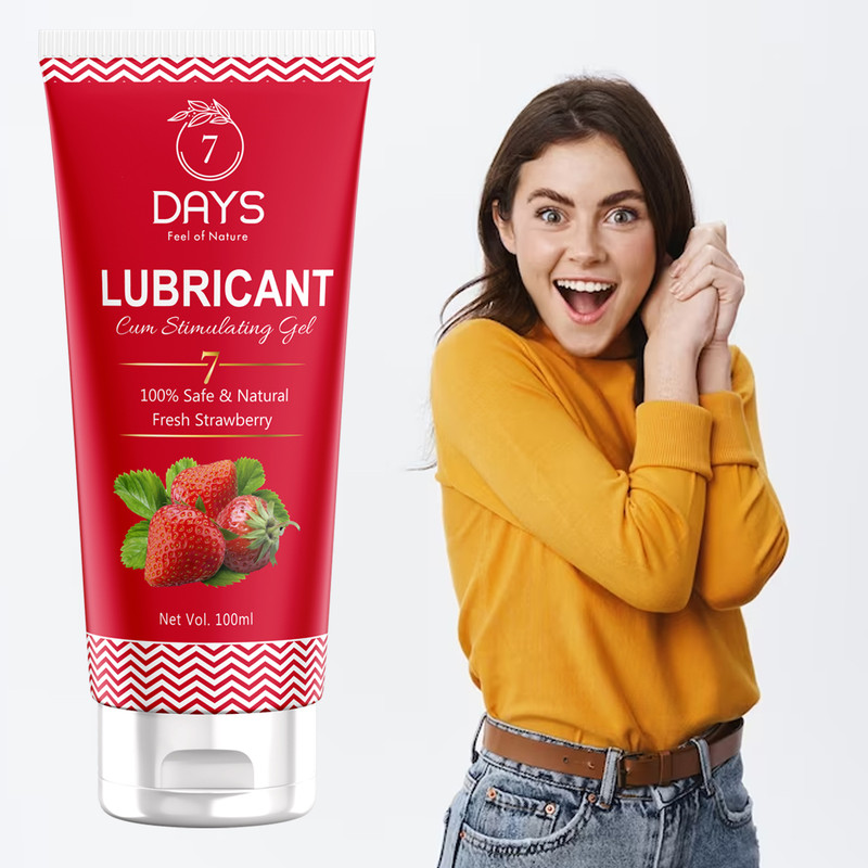 7 Days Natural Lubricant Gel For Men Women (Strawberry Flavour) Lubricant(100 ml)