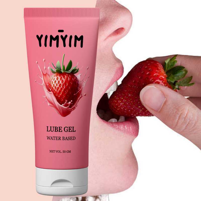 Yim Yim Smooth & Silky Strawberry Lube Gel – Long-Lasting, Gentle & Fun Lubricant(50 g)