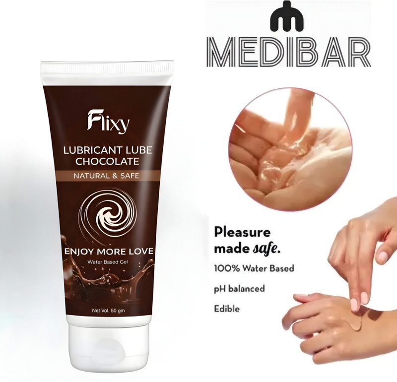 FLIXY Chocolate Flavour Personal Lubricant 50gm | Edible Water Based & Safe Lubricant(50 g)