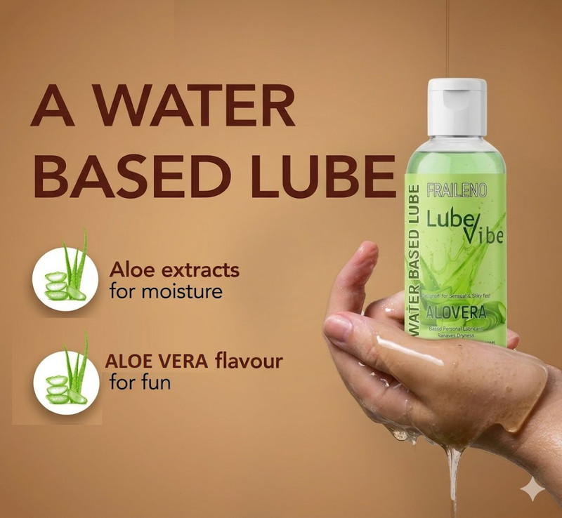 FRAILENO Lube - Aloe Vera Flavored Water-Based massage Gel Real Lubricant(100 g)