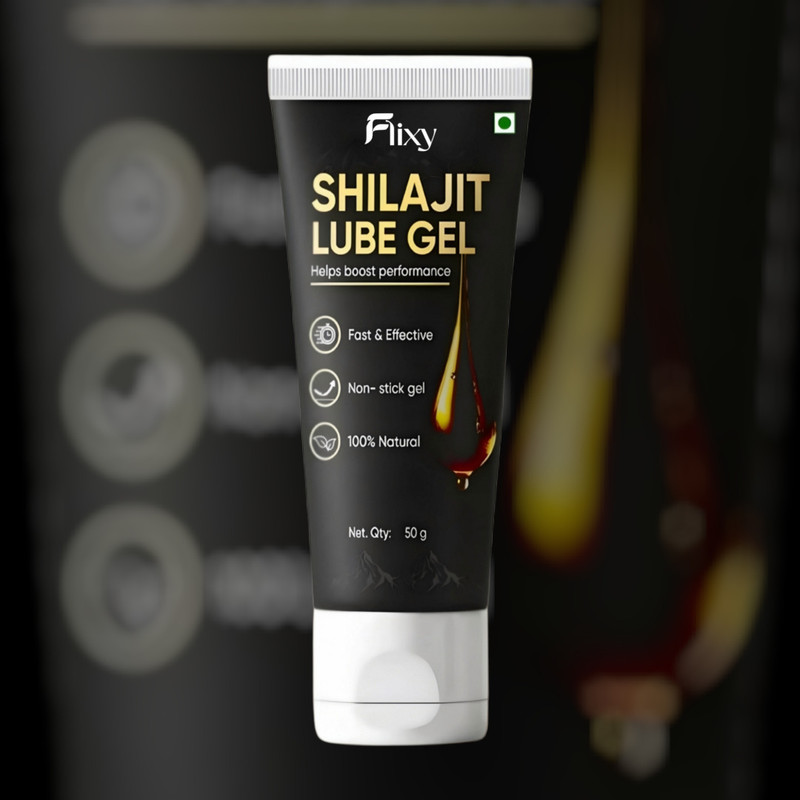 FLIXY Shilajit Performance Gel 50g | Pure Natural Lubricant | Long Lasting & Effective Lubricant(50 g)
