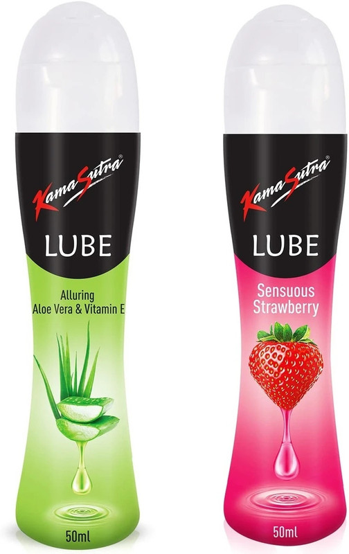 Kamasutra Strawberry and Aloe Vitamin E Lubricant Gel for Men & Women 50ml pack of 2 Lubricant(100 ml)