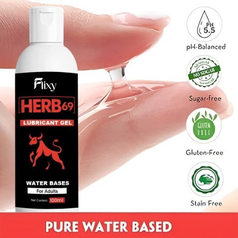 FLIXY Lube Gel 100ml Water Based Flavored Lubricant Non-Stick1 Lubricant (100 ml) Lubricant(100 g)