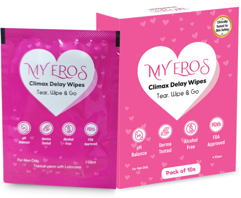 MY EROS Climax Delay Wipes|Pleaser wipe For Men Lubricant(0.2 g)