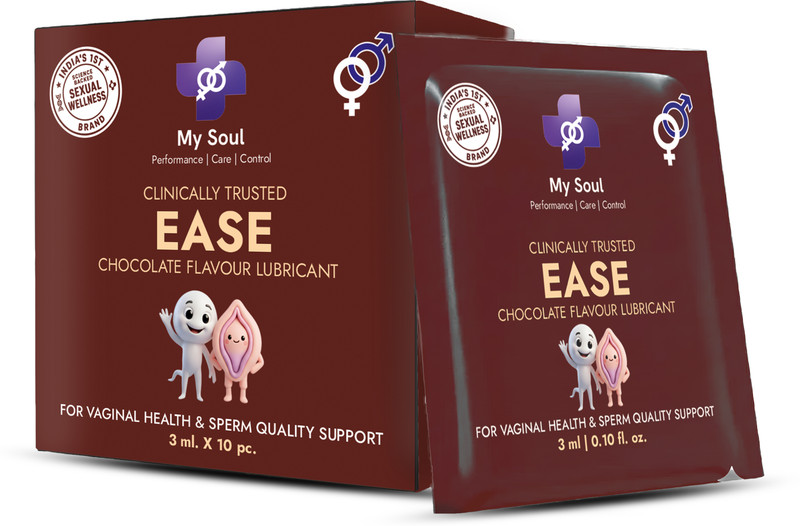 My Soul Chocolux Edible Chocolate Lube | 10 Sachets (3ml Each) Intimate Gel Lubricant(30 ml)