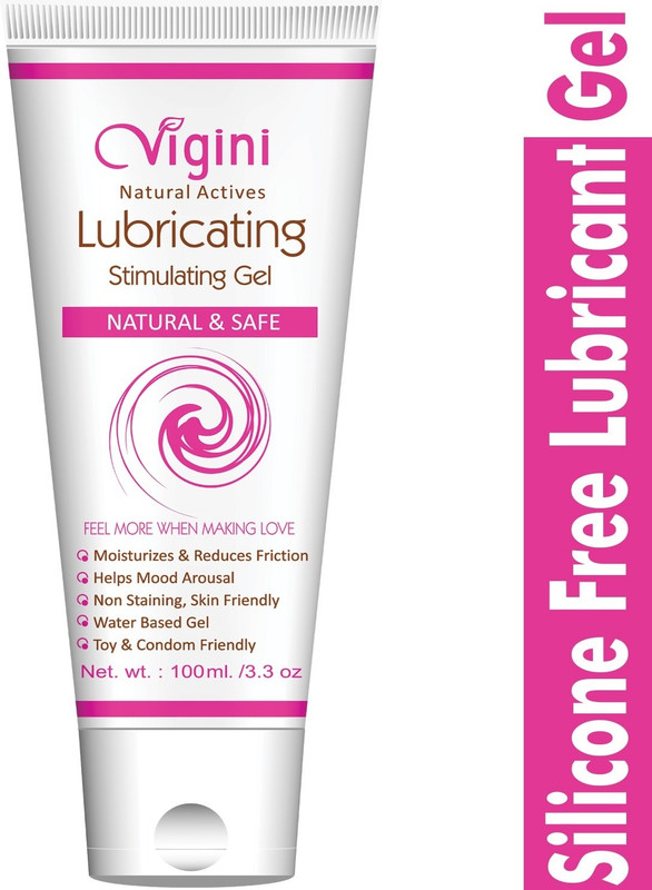Vigini 100% Natural Actives Lubricant Gel with Intense Blue 2 In1 Aromatherapy Massage Gel Effective Lubricant Lube Gel Jelly Water Based Lubricating Lubrication No Added Color Non Staining wash able for Men Women Lubricant(100 g)