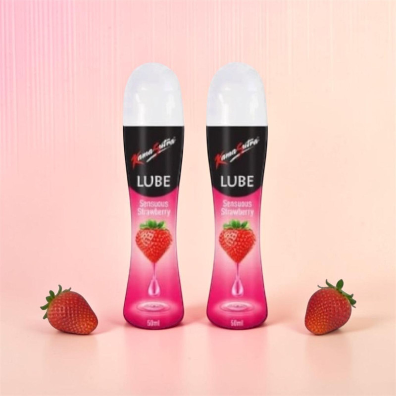 Kamasutra Strawberry Care Plus Lubricant 50 ml (Pack of 2) Lubricant(100 ml)