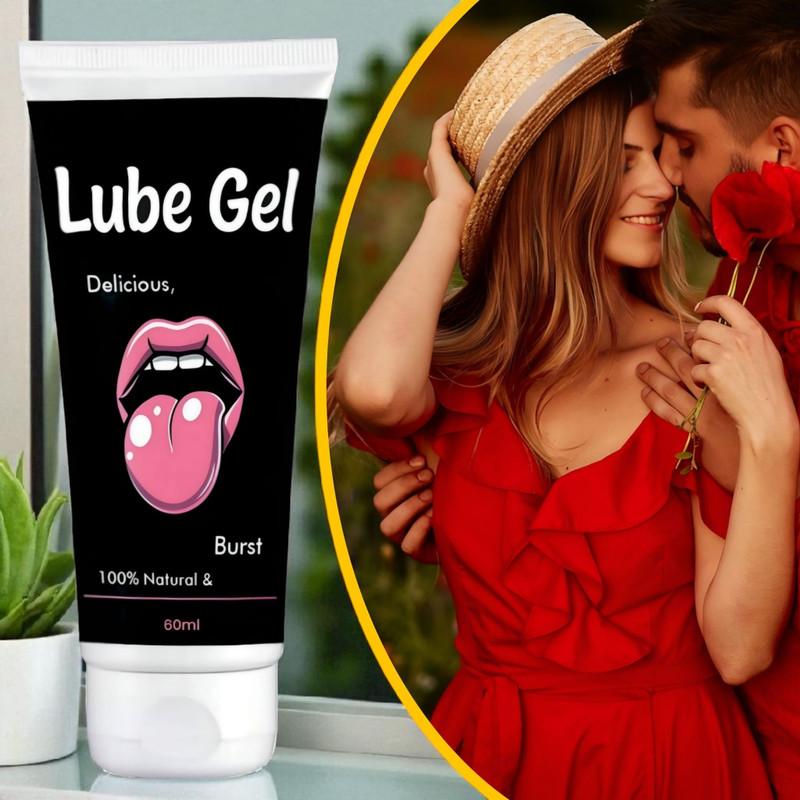 shawdi Lube Gel Burst | 100% Natural Delicious Lubricant | Enhances Intimate Experience Lubricant(60 ml)