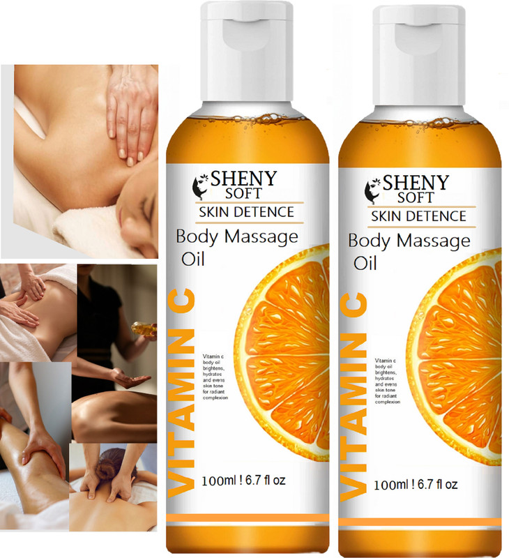 sheny soft Oil For Body Massage, Skin Lightening, Vitamin C body massage oil Lubricant(200 ml)