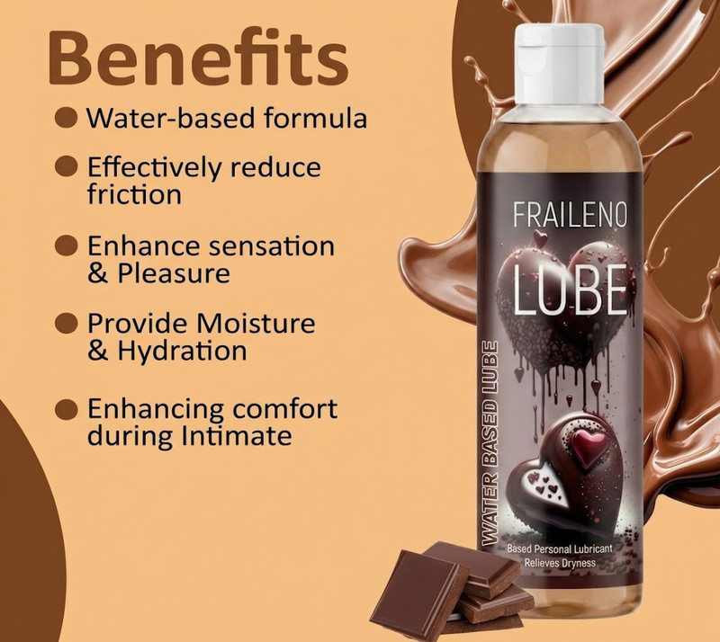 FRAILENO Water-Based Lube with Chocolate Flavor for Long-Lasting Smoothness Lubricant(100 g)