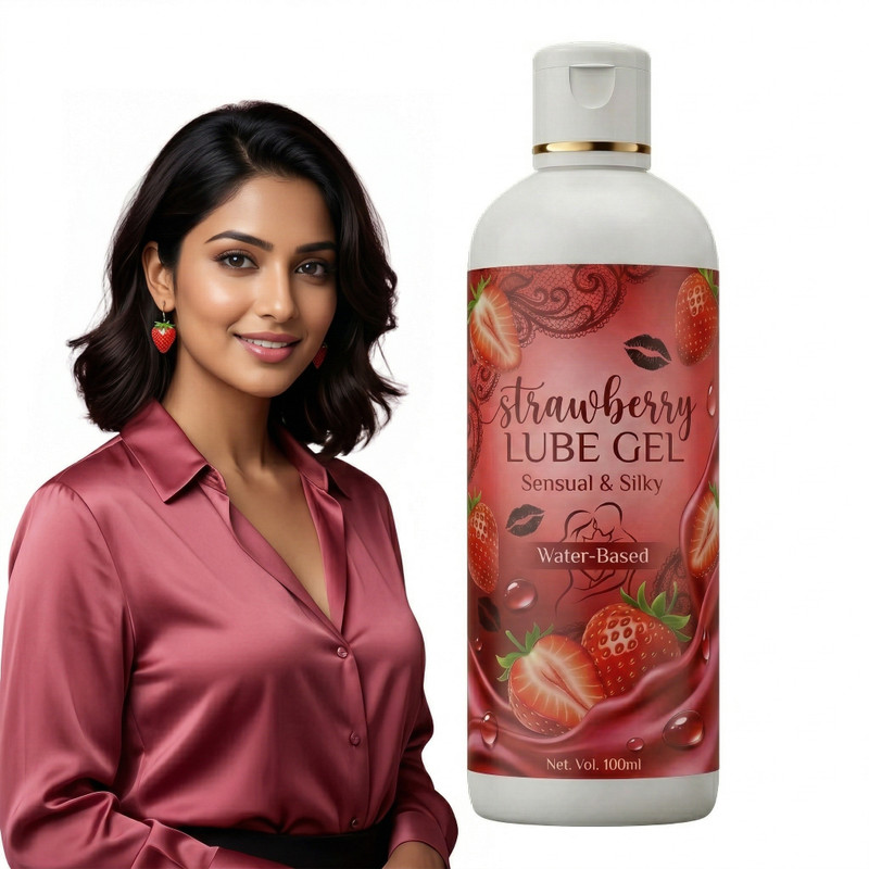 SKINDERELLA Intimate Strawberry Flavored Lubricant for Couples - 100 ml Lubricant(100 ml)
