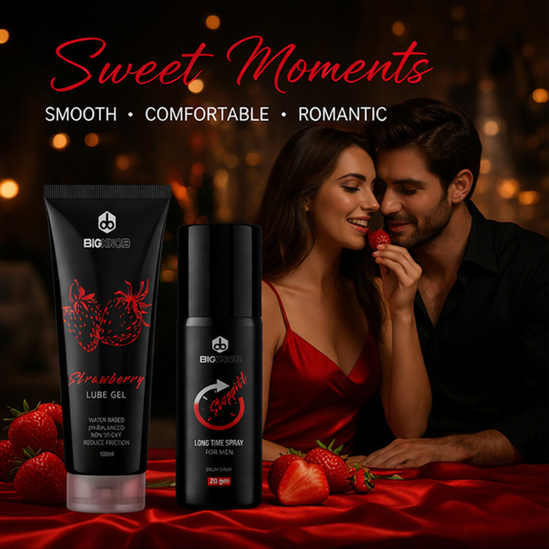 BigKnob Water Based Strawberry Men’s Performance Formula for Lasting Glide Lubricant(20 g)