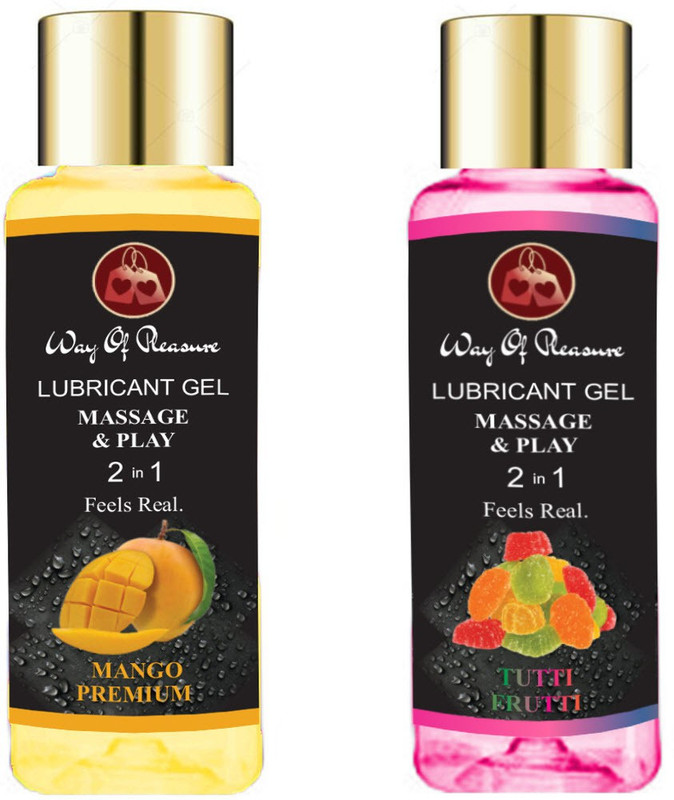 Way Of Pleasure Mango With TuttiFrutti Flavoured Lubricant Gel For Men & Women Pack Of 2 Lubricant(100 ml)