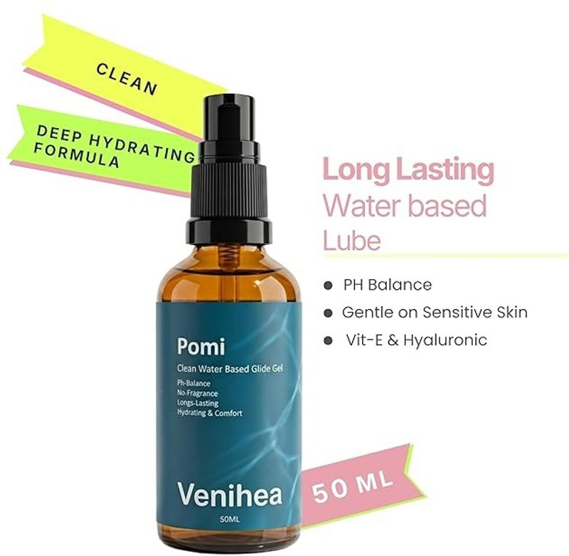 Venihea Pomi Hydrating Long Lasting Water Base Lube Gel Smooth Glide, Long Lasting, Easy Lubricant(50 g)