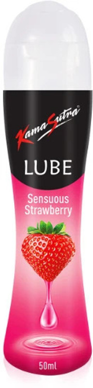 Kamasutra Strawberry Lubricant| Compatible with Condoms & Toys | Silicon Free Lubricant(50 ml)