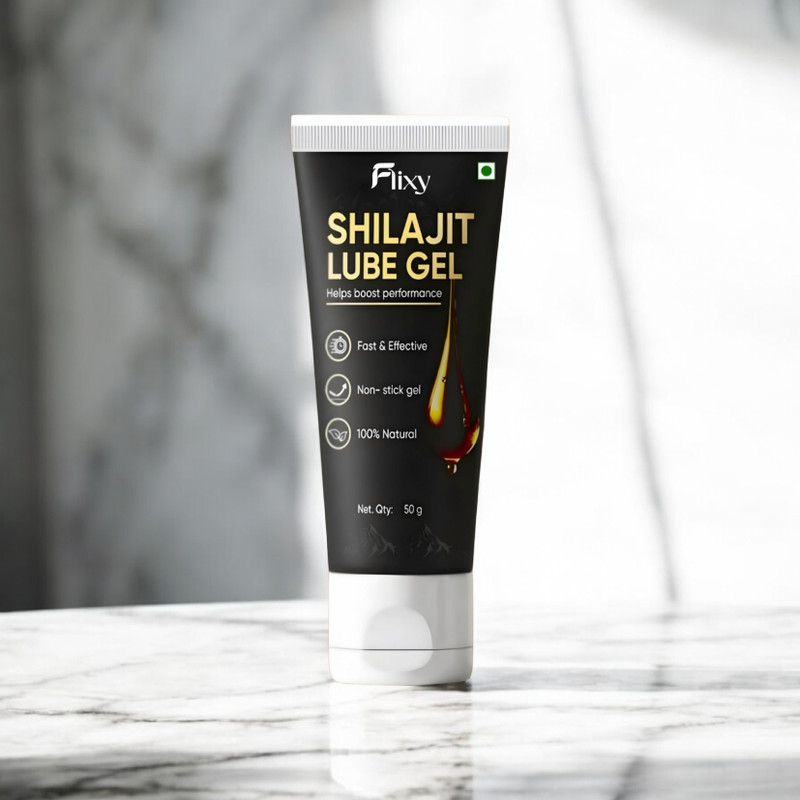 FLIXY Shilajit Lube Gel 50g Natural Non-Stick Lubricant Fast Effective Lubricant(50 g)