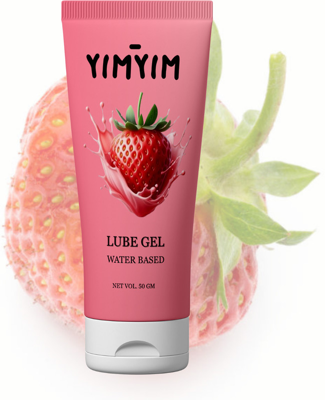 Yim Yim Strawberry Silk Lubricant – Water-Based, Tasty, Safe for Oral Fun Lubricant(50 g)
