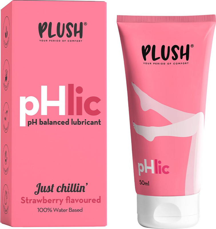 PLUSH pHlic Water Based pH Balanced Lubricant | Strawberry based Lubricant(50 g)