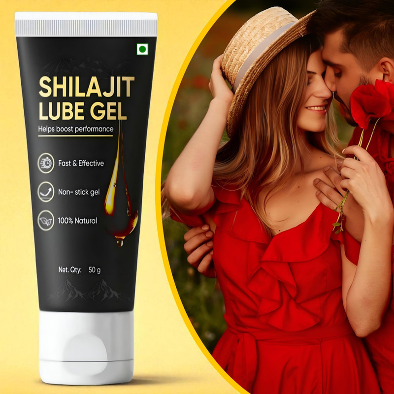 shawdi Shilajit Natural Lube Gel - 50g (Fast & Effective, Non-Stick) Lubricant(50 g)