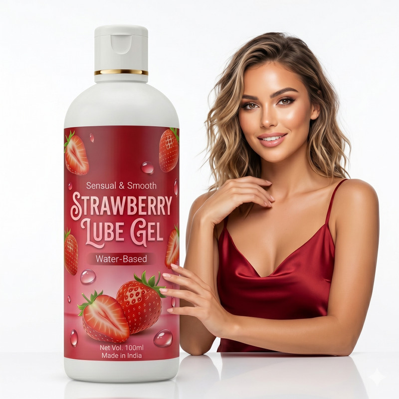 ONEAL Strawberry Scented Water Based Personal Lube - 100 ml Lubricant(100 ml)