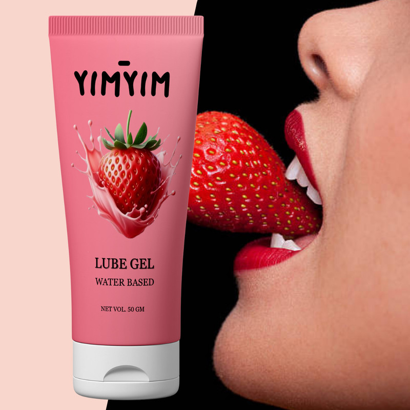 Yim Yim Strawberry Intimate Gel – Delicious Flavor, Soft & Smooth Lubrication Lubricant(50 g)