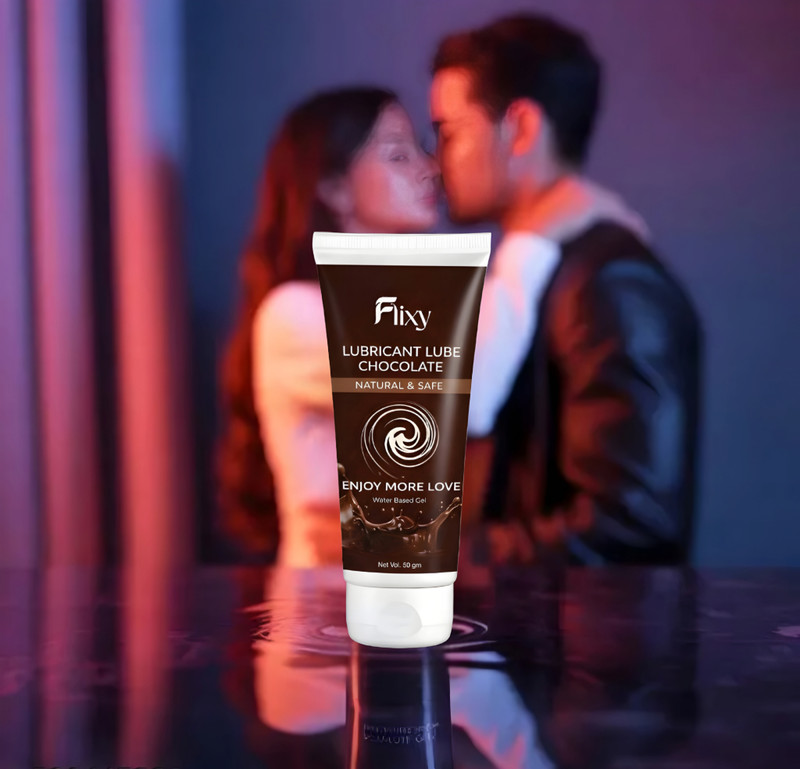 FLIXY Chocolate Edible Lube Gel 50gm | Safe, Natural & pH Balanced Formula Lubricant(50 g)