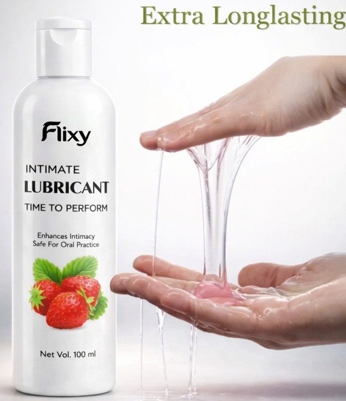 FLIXY Strawberry Intimate Lubricant – Smooth & Sensual Care Lubricant(100 ml)