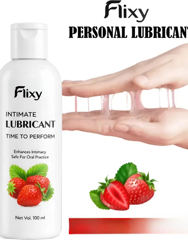 FLIXY Strawberry Lubricant – Gentle, Safe & Pleasurable Lubricant(100 ml)