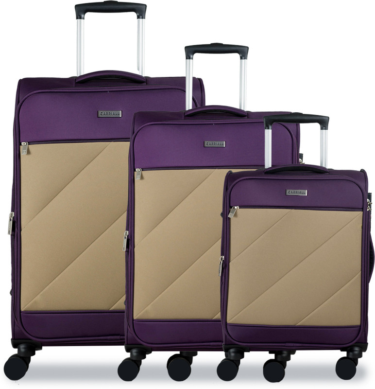Carriall Cabin Suitcase, Check-in Suitcase Combo(Black)