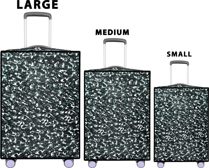 STORITE Trolley Protective Covers, Waterproof Dustproof Bag Cover with Transparent ID Pocket Suitcase Bag Cover Luggage Cover(48 x 56 x 68, Military Print)