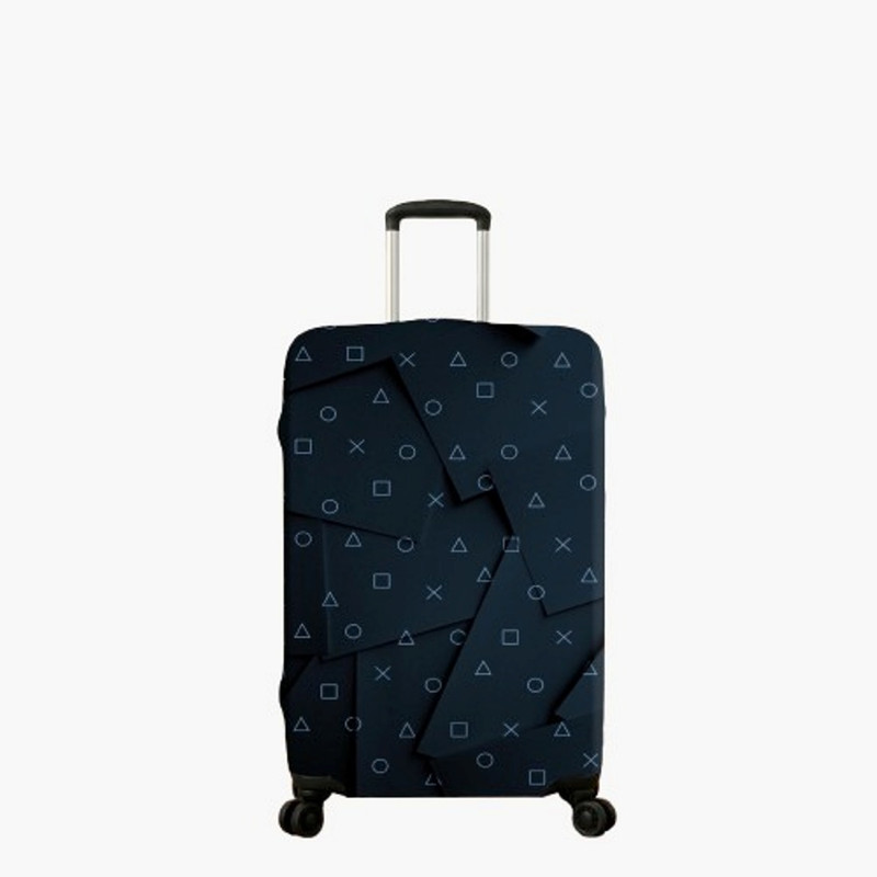 ELYTRAWEAR Garden Velly Printed Luggage Cover | Stretchable Dustproof Suitcase Protector Luggage Cover(Small, Blue)