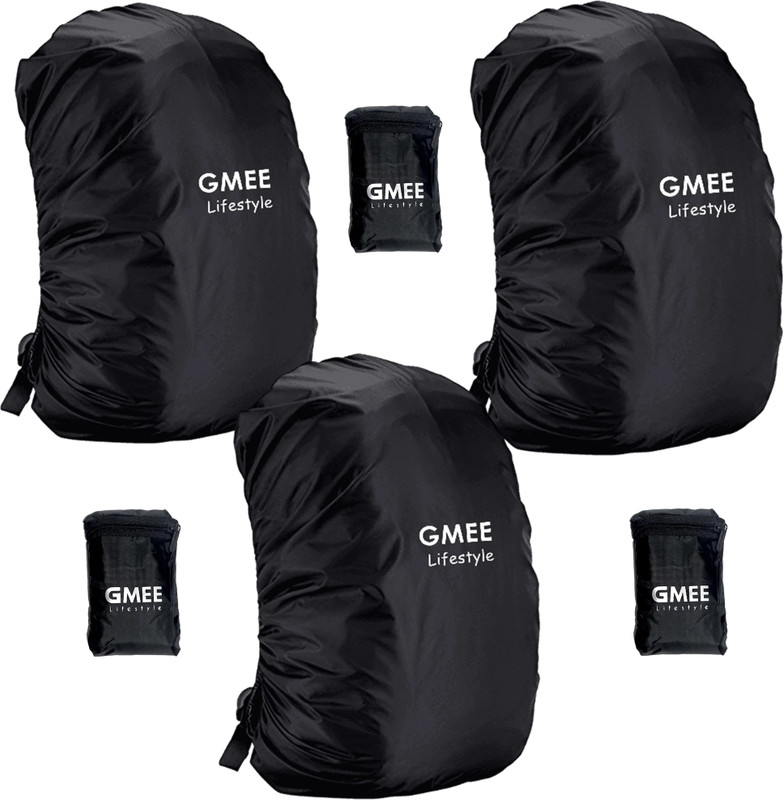 GMEE Waterproof Backpack Cover 30L to 40L Laptop bag RC-Pack-2 Luggage Cover(Pack of 2, Black)