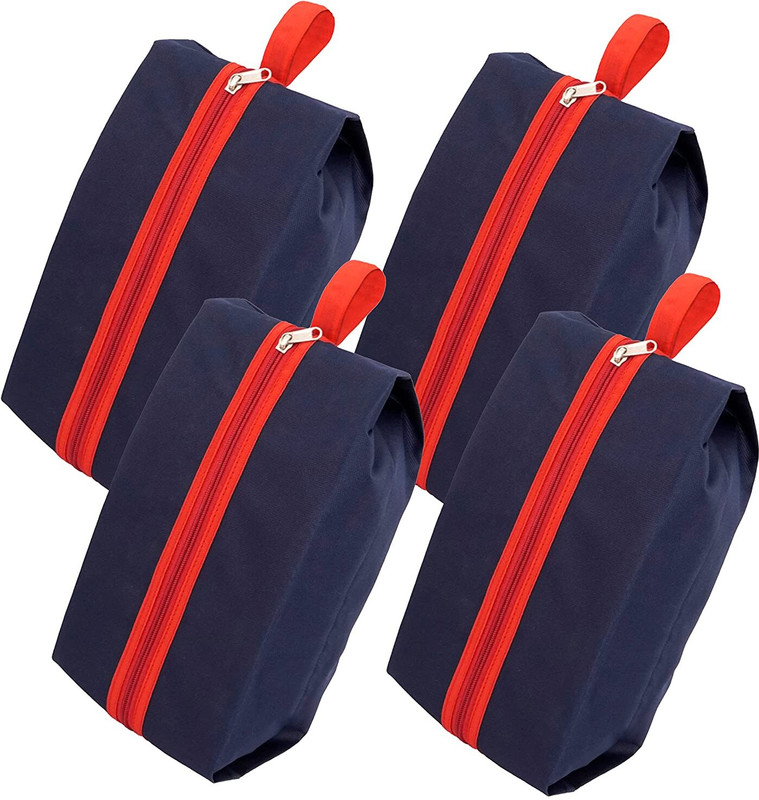 STORITE Shoe Cover for Dustproof Packing Shoe Bag Shoe Pouch for Shoe Organizer in travelling Luggage Cover(Pack of 4, Black)