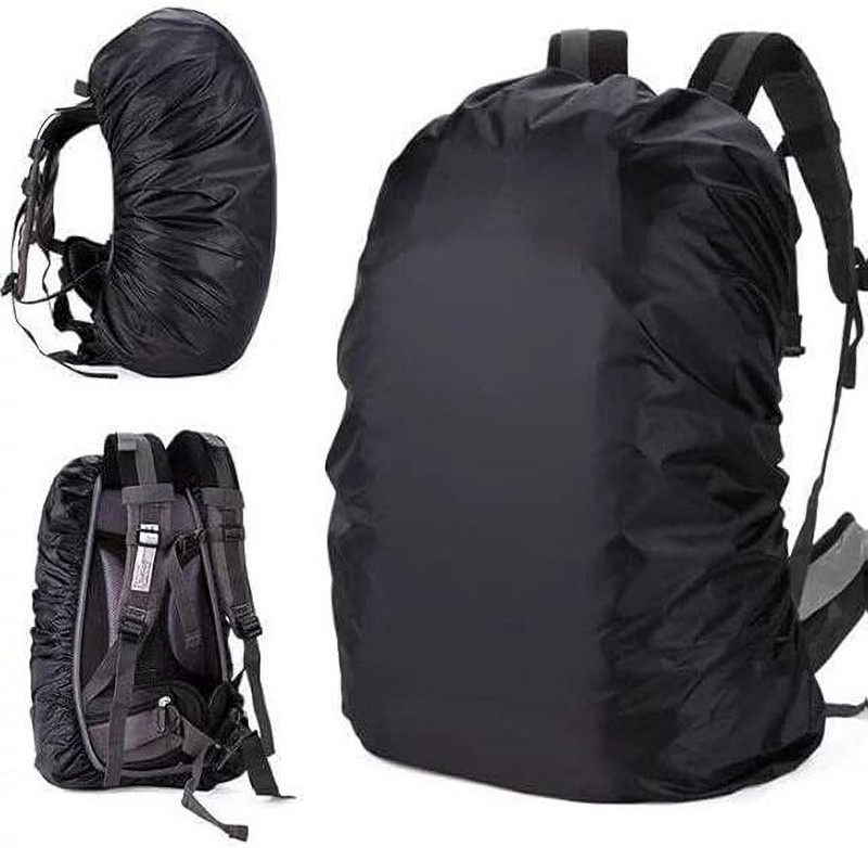 egomo Waterproof bag cover Bag Cover Waterproof Rain Cover for Backpack Bags (Pack of 1) Luggage Cover(N/A, Black)