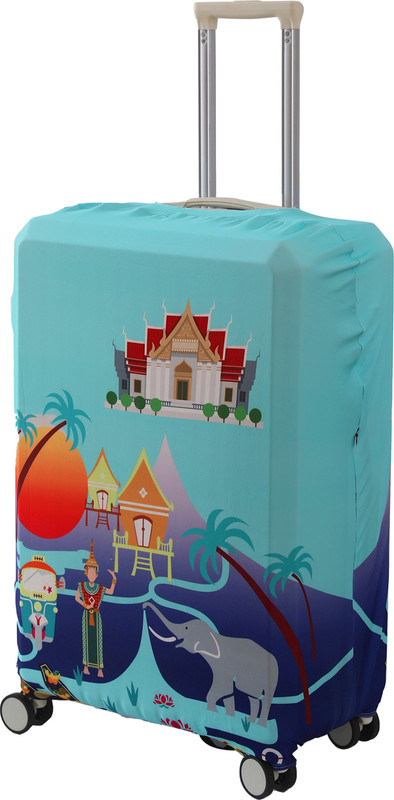 HOKiPO D11 NEW-5185-D11 Luggage Cover(Large, Gradient Blue Thrill Seeker)