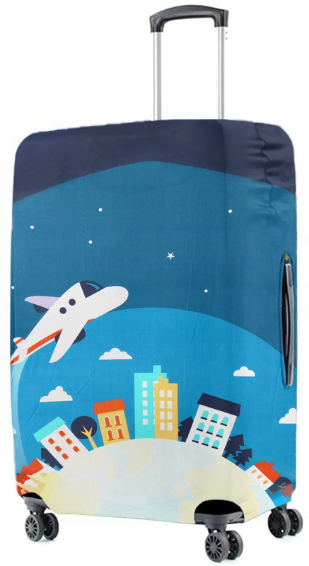 Vybe Lifestyles VL LC0024 Luggage Cover(L, Blue Shaded)