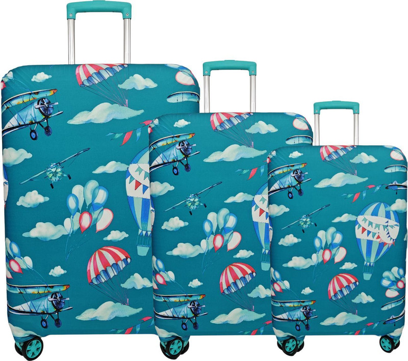 TRENDGROWW GO TRAVEL-M TravelGuard Pro Protective Luggage Cover Luggage Cover(M, GO TRAVEL)