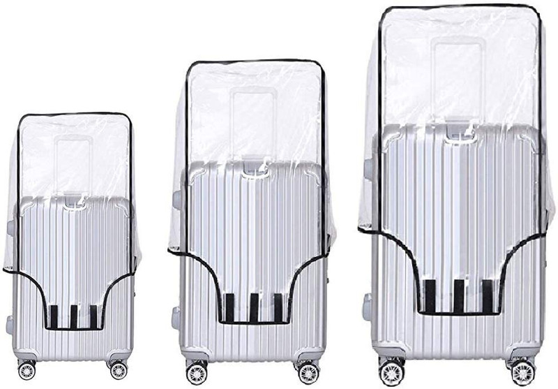 Excite Shoppers Suitcase Cover Luggage Trolley Set of 3 Waterproof Transparent Covers Luggage Cover(20 inch, 24 inch and 28 inch, Multicolor)