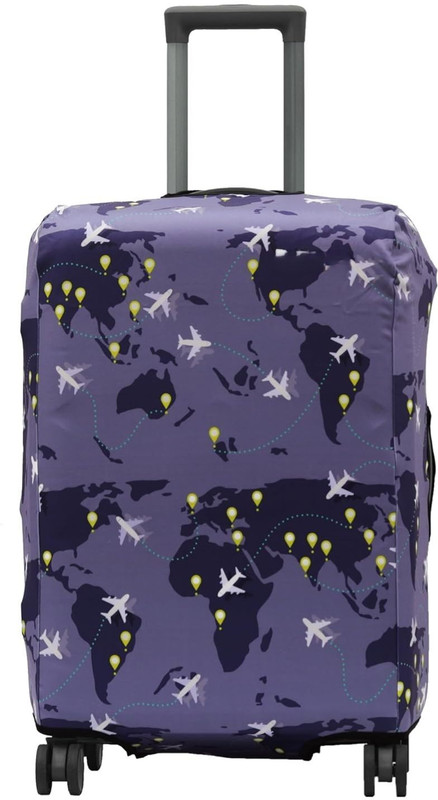 lisahub Trolley Bag Cover Fabric Luggage Cover Protective Small Size Large Size Trolley Cover Polyester Fabric Protection Durable & Protective Cover Luggage Cover(L 28, Purple)